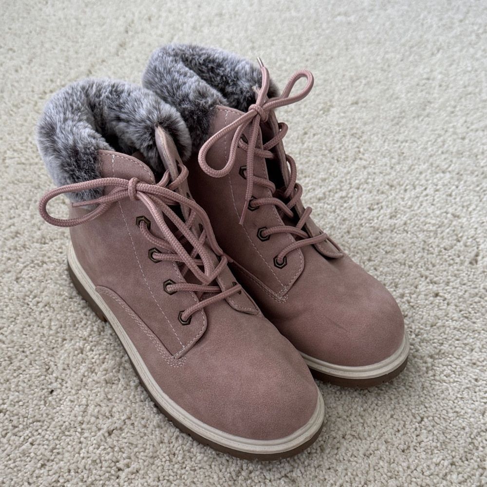 Cozy Pink Kids Boots